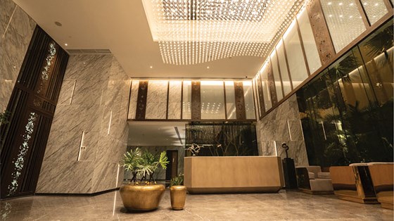 sảnh lobby căn hộ serenity