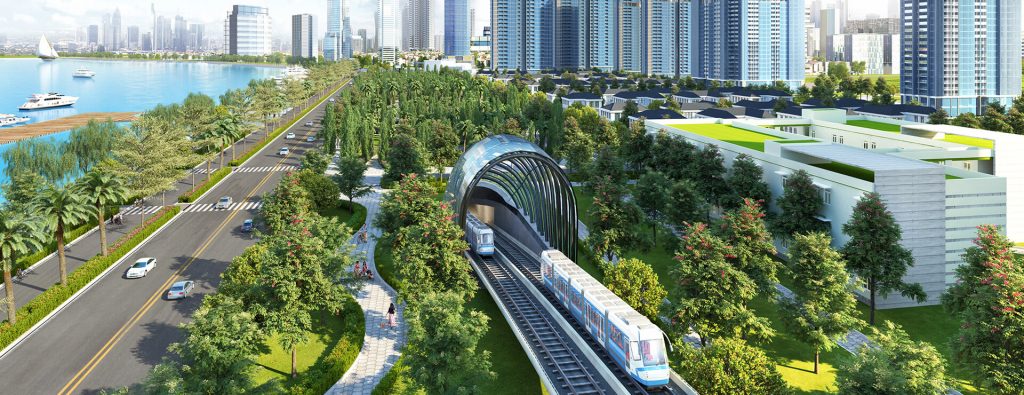 ga ngầm metro tại bason vinhomes golden river