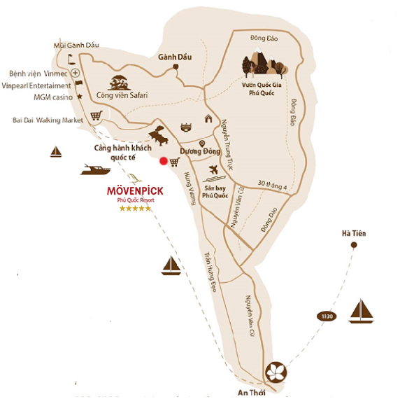 Vị trí dự án movenpick phú quốc