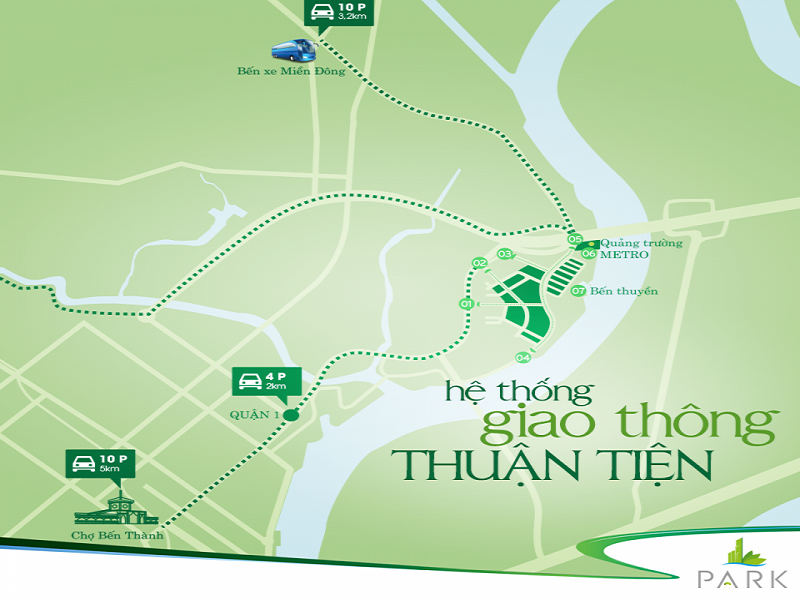 vị trí ven sông biệt thự the villas