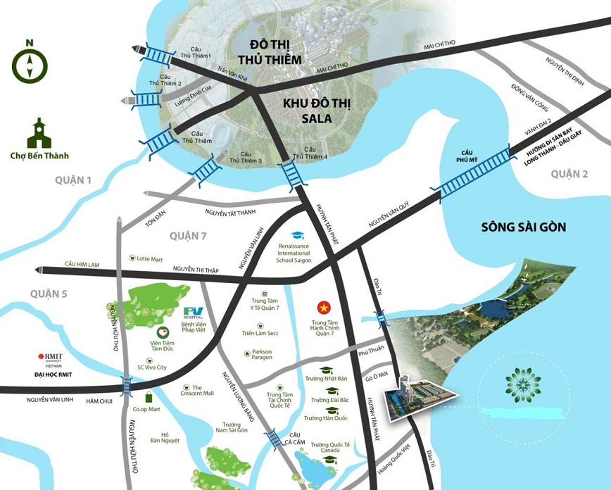 vị trí căn hộ Q7 saigon riverside