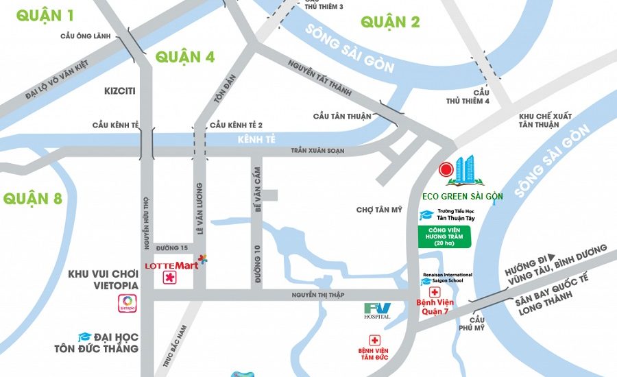 vị trí căn hộ eco green saigon quan 7
