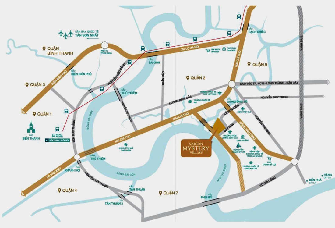 vị trí dự án saigon mysteri villas